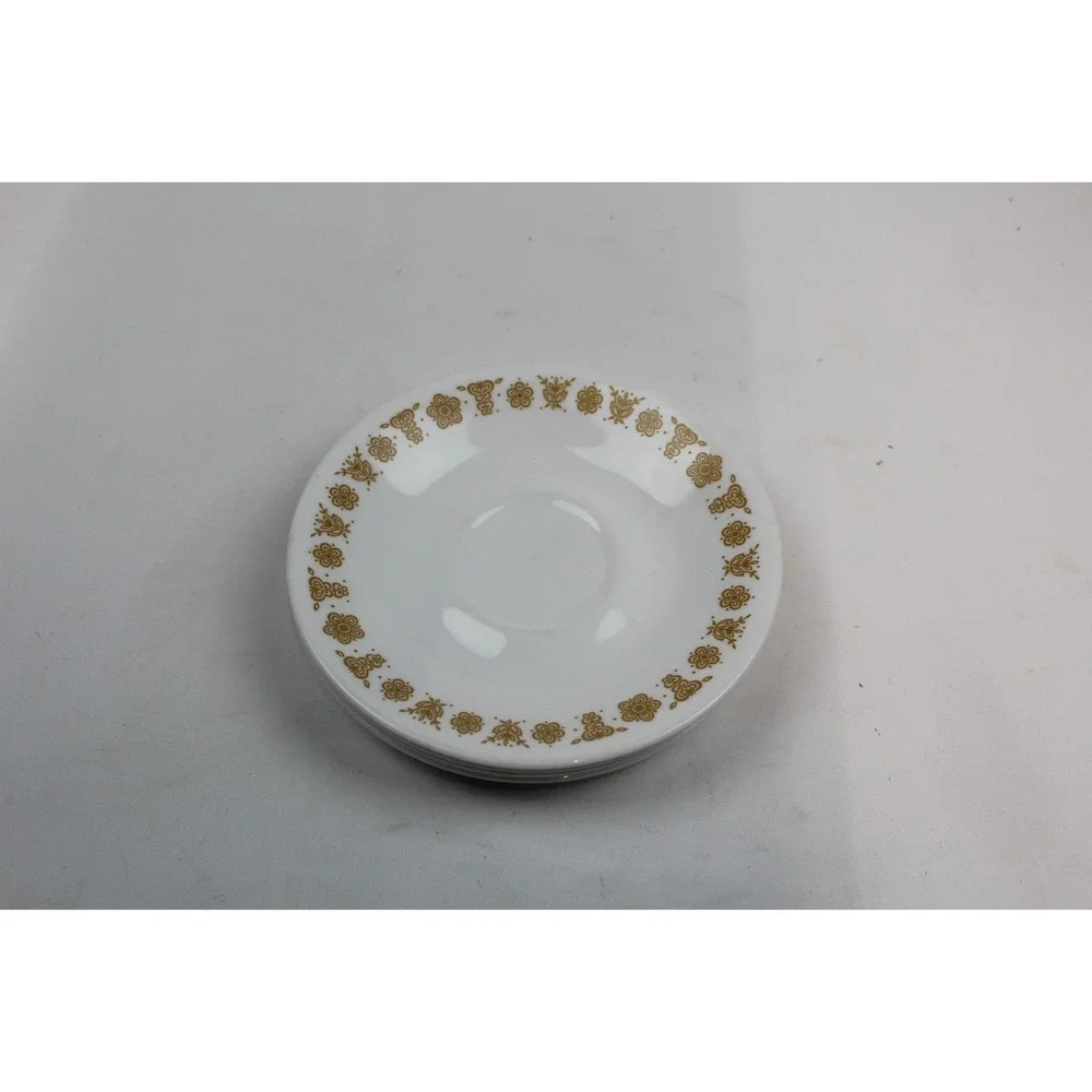Corelle by Corning Ware Butterfly Gold Dinner Plates 5 Yellow Flower Vintage 70s